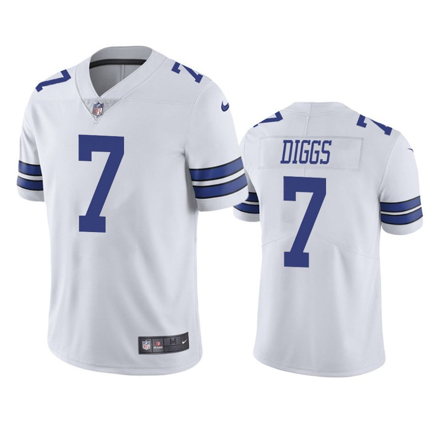 Men Dallas Cowboys #7 Trevon Diggs White Vapor Limited Football NFL Jersey Stitched